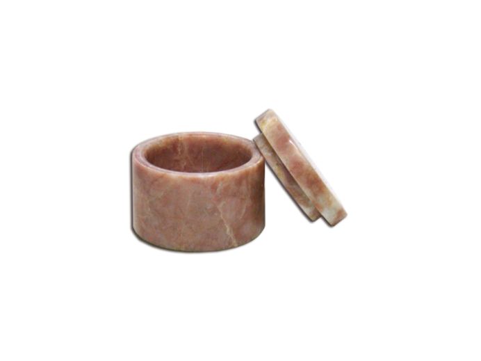 Rood wit marmeren mini urn foto 1