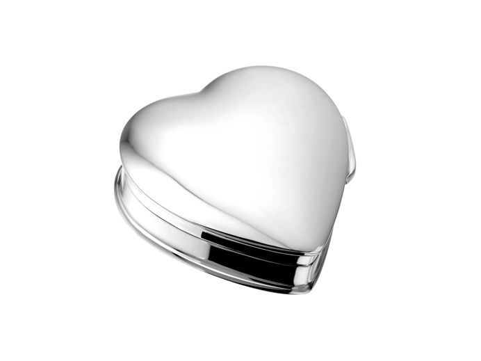 Zilveren mini urn in 'hart' vorm foto 1