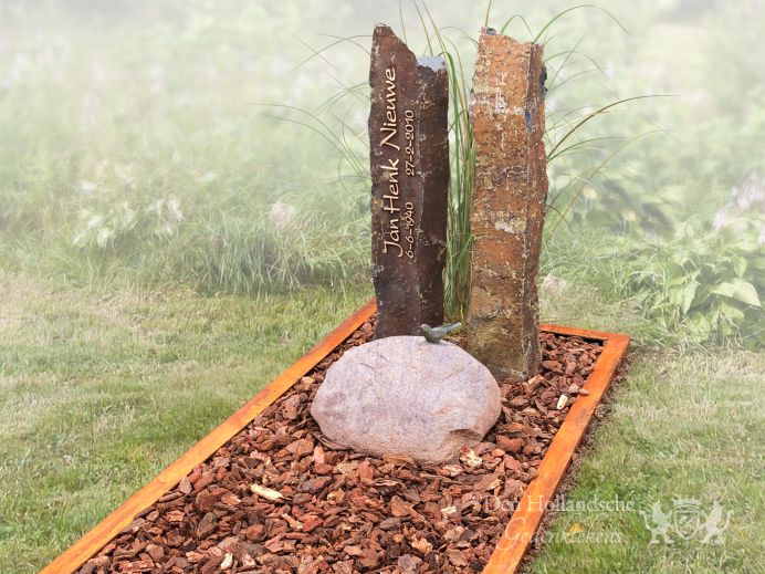 Natuurlijk zuilen grafmonument foto 1