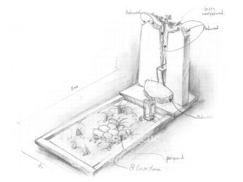 Schets kunstenaars grafmonument