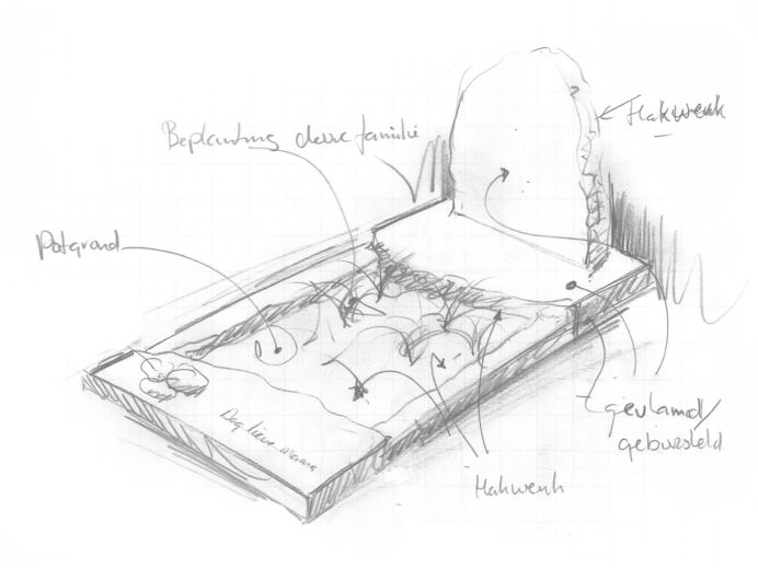 Schetsontwerp natuurlijk grafmonument foto 1