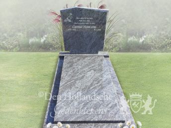 Traditioneel grafmonument met duif