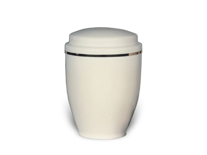 Aluminium urn met gouden randje foto 1