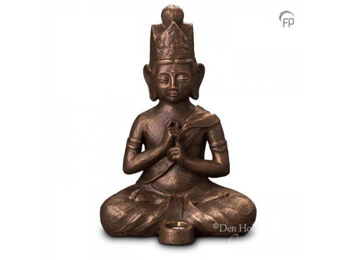 Boeddha urn met bronzen afwerking | 31cm foto 1