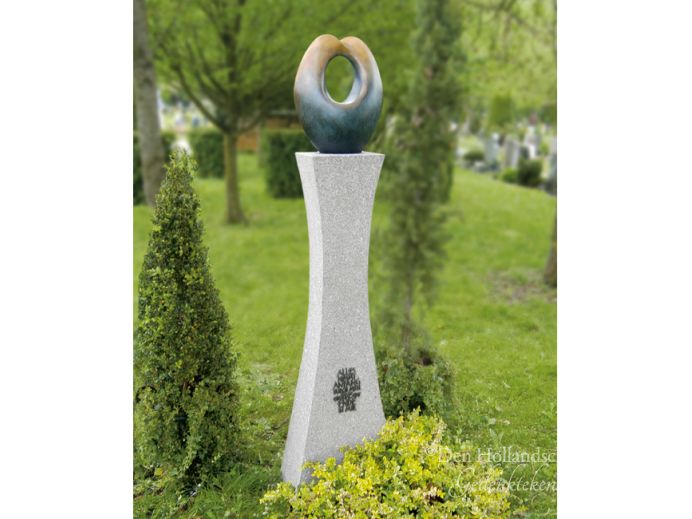 Bronzen kunstenaars urn 'ontmoeting' foto 1