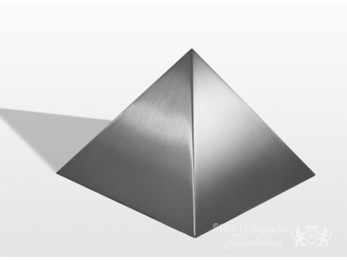 Bronzen urn 'Pyramide' foto 1
