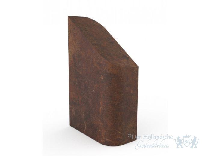 Bruin gepatineerde bronzen urn Flame foto 1