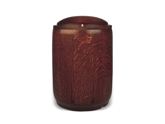 Donkere houten urn foto 1