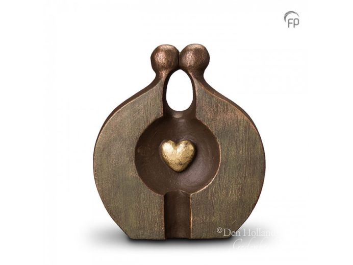Keramische urn met hart decoratie | 3L foto 1