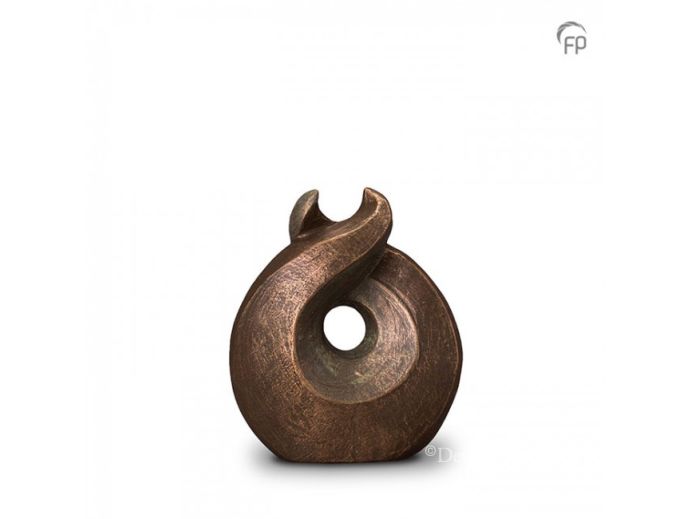 Keramische urn met spiraal foto 1