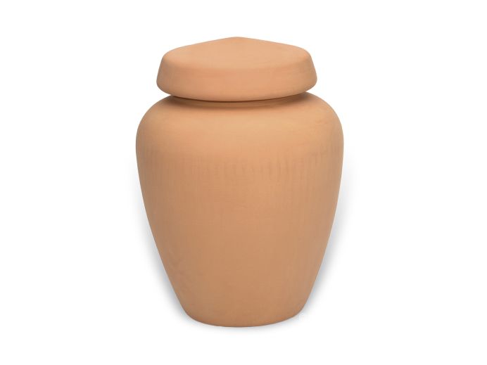 Klassieke keramische urn bruin foto 1