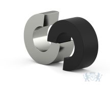 Kunstenaars RVS duo-urn Circles foto 1