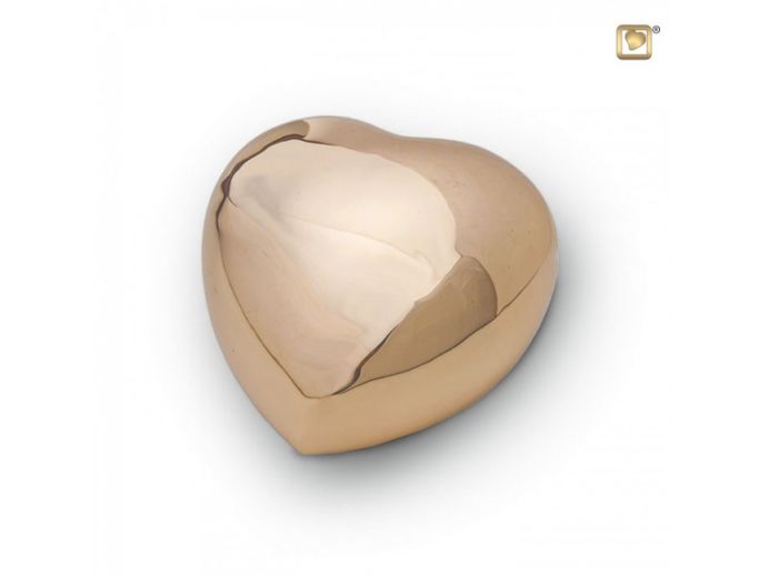 Messing keepsake hart glanzend goudkleur foto 1