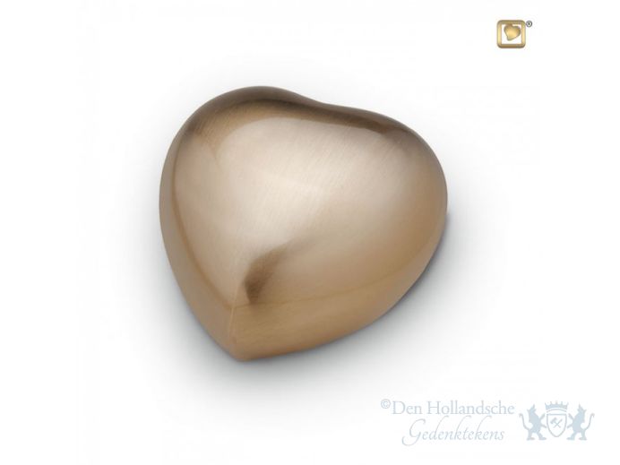 Messing keepsake hart mat goudkleur foto 1