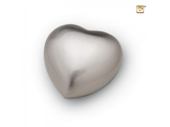 Messing keepsake hart mat zilver foto 1