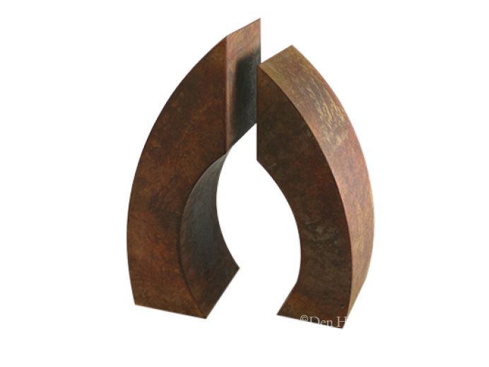 Moderne urn Arms brons gepatineerd foto 1