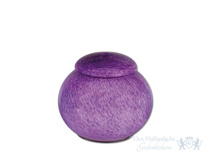 Paarse ronde urn van glas foto 1