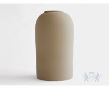 PELION – handgemaakte eco urn in zandkleurig engobe foto 1