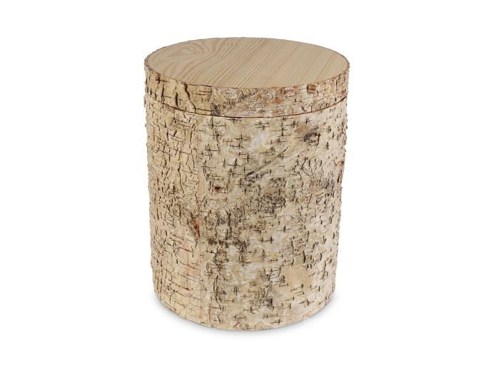 Ruw en lichtbruine houten urn | 5.8L foto 1