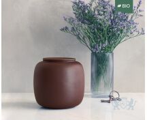 SERES – handgemaakte eco urne in terracotta engobe foto 1