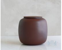 SERES – handgemaakte eco urne in terracotta engobe foto 1