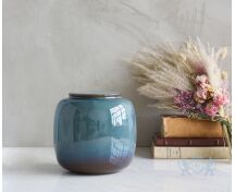 SERES – handgemaakte urne in groen & blauw keramiek foto 1