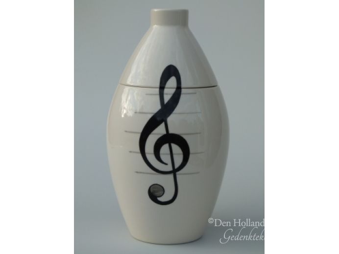 Urn met muzieksleutel foto 1