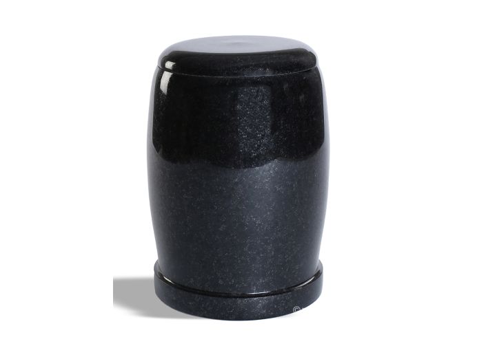 Zwart granieten urn foto 1