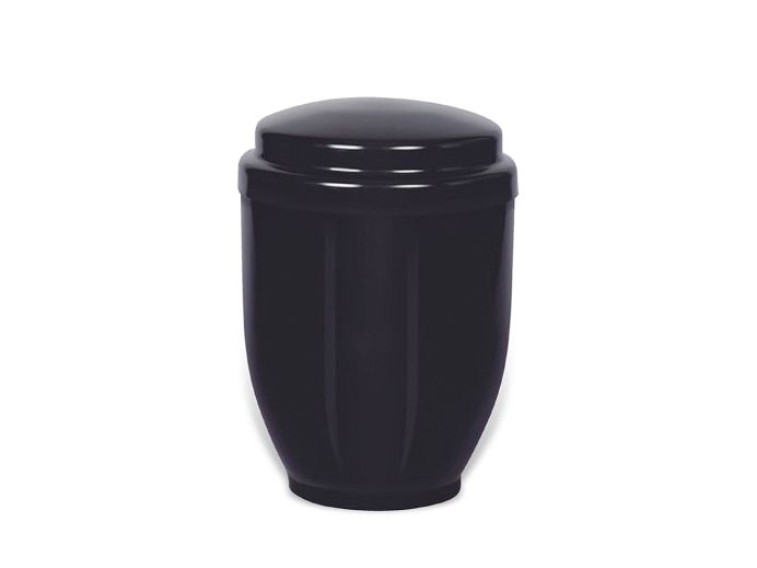 Zwarte aluminium urn foto 1