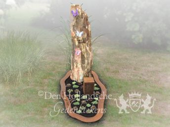 Versteend hout grafmonument