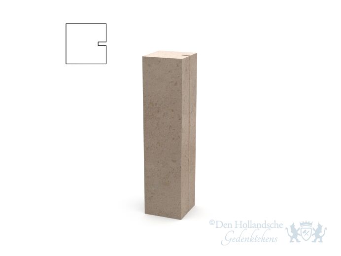 Vierkante zuil uitsparing - Glasdikte 1.2 foto 1