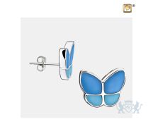 Wings of Hope Stud Earrings Pearl Blue and Pol Silver foto 1