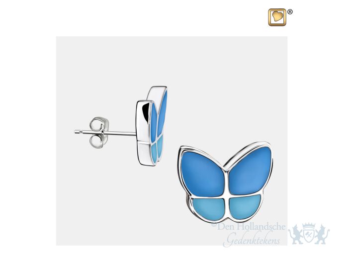 Wings of Hope Stud Earrings Pearl Blue and Pol Silver foto 1