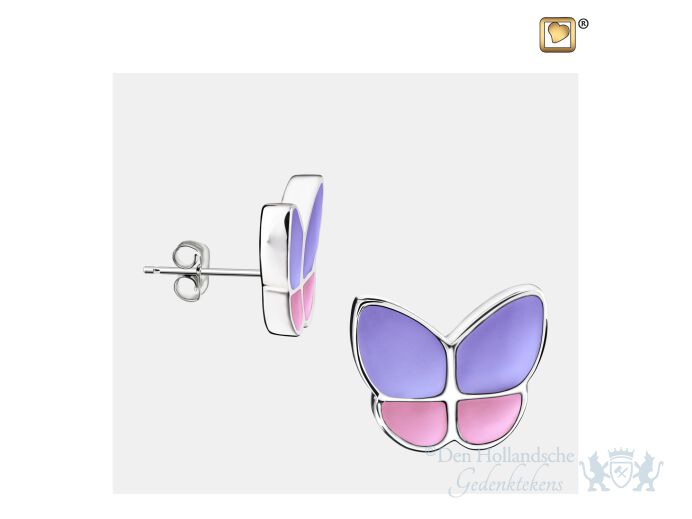 Wings of Hope Stud Earrings Pearl Lavender and Pol Silver foto 1