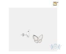 Wings of Hope Stud Earrings Pearl White and Pol Silver foto 1
